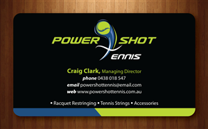 Business Card Design by Sbss for Power Shot Tennis | Design: #1480399