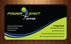 Business Card Design by Sbss for Power Shot Tennis | Design: #1480403