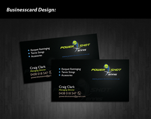 Business Card Design by wolfgfxdesign for Power Shot Tennis | Design: #1476730