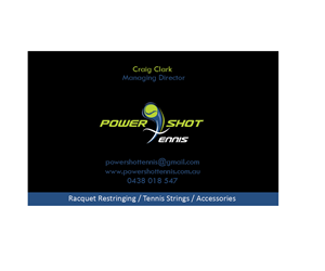 Business Card Design by bijuak for Power Shot Tennis | Design: #1476789