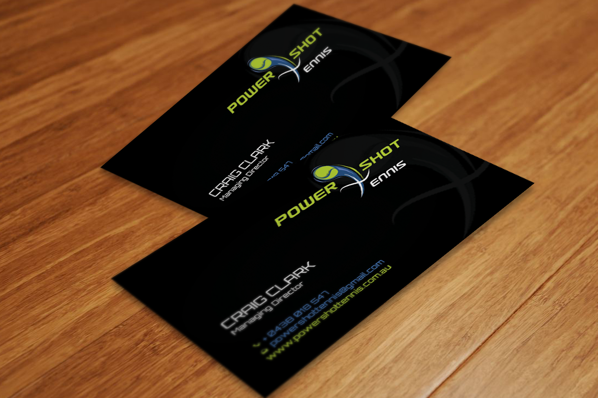 Business Card Design by Sarah Mathews for Power Shot Tennis | Design #1476781