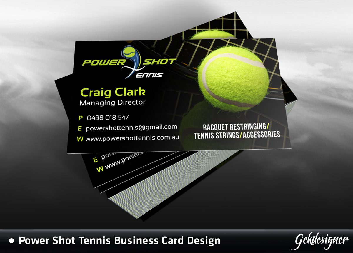 Business Card Design by gekgrfx for Power Shot Tennis | Design #1476384
