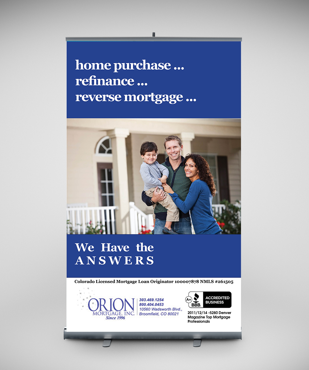 Signage Design by senja for Orion Mortgage, Inc. | Design #5299953