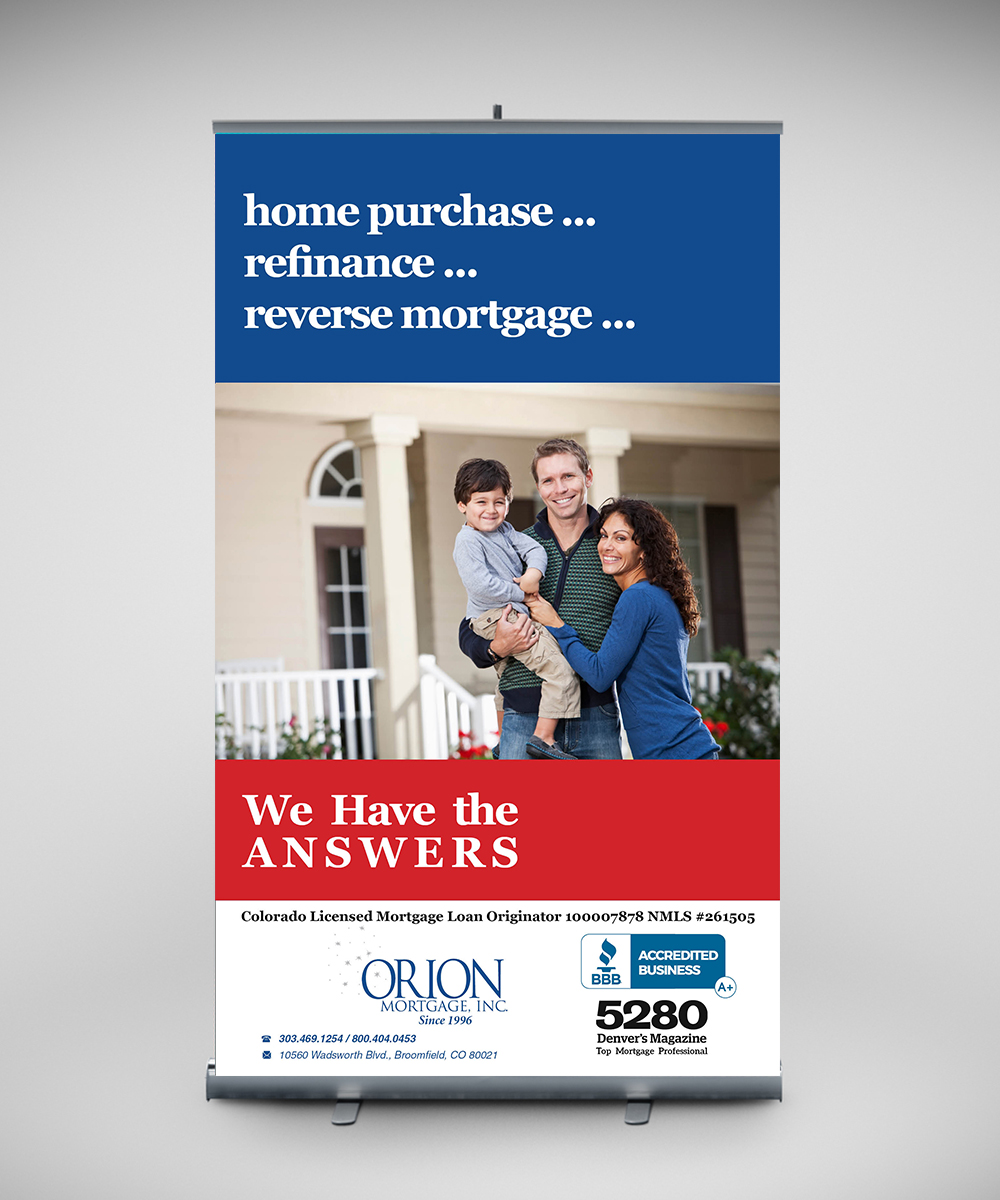 Signage Design by senja for Orion Mortgage, Inc. | Design #5321753