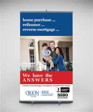 Orion Mortgage, Inc. trade show retractible banner | Design de Panneau par senja