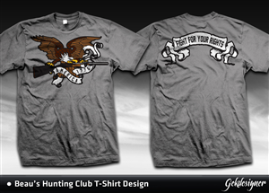 Beau's Hunting Club -American Pride tshirt | T-shirt Design by GEK (agentfortysix)