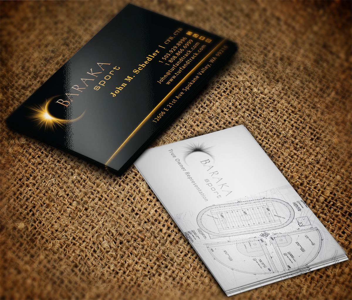 Visitenkarten-Design von MT für Baraka Sport | Design #5338295