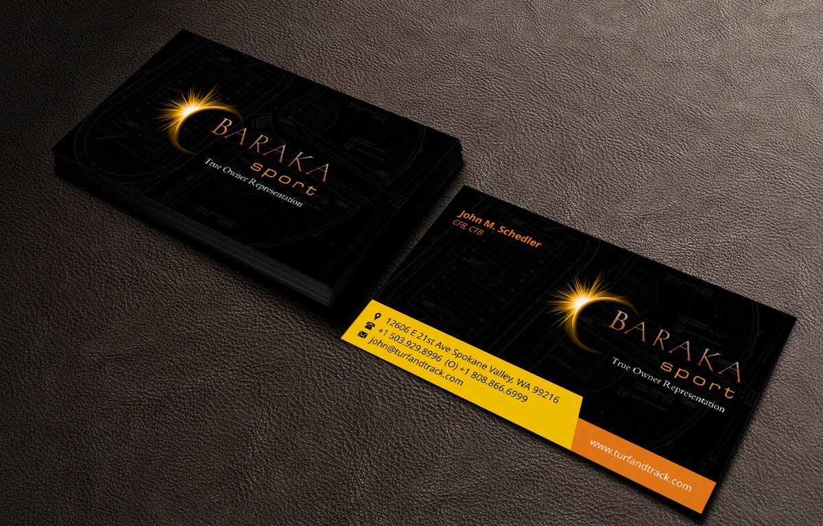 Business Card Design by INDIAN_Ashok for Baraka Sport | Design #5300967
