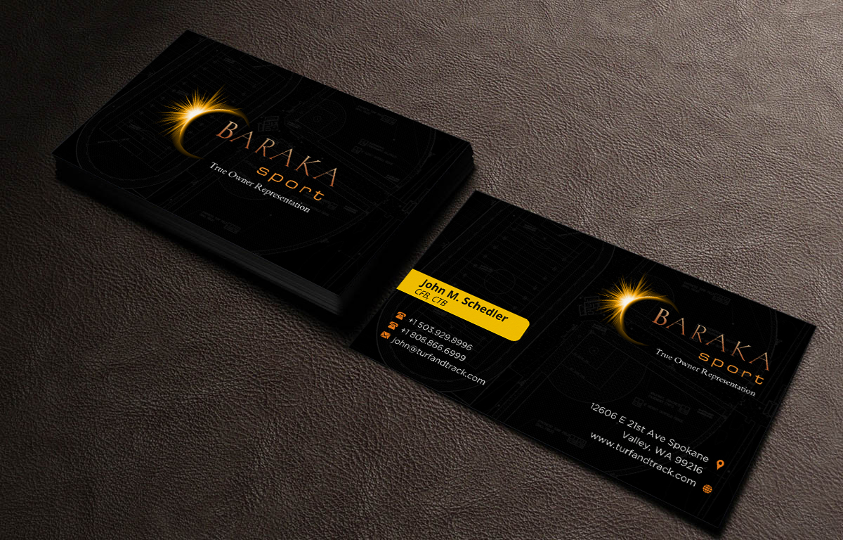 Business Card Design by INDIAN_Ashok for Baraka Sport | Design #5300969