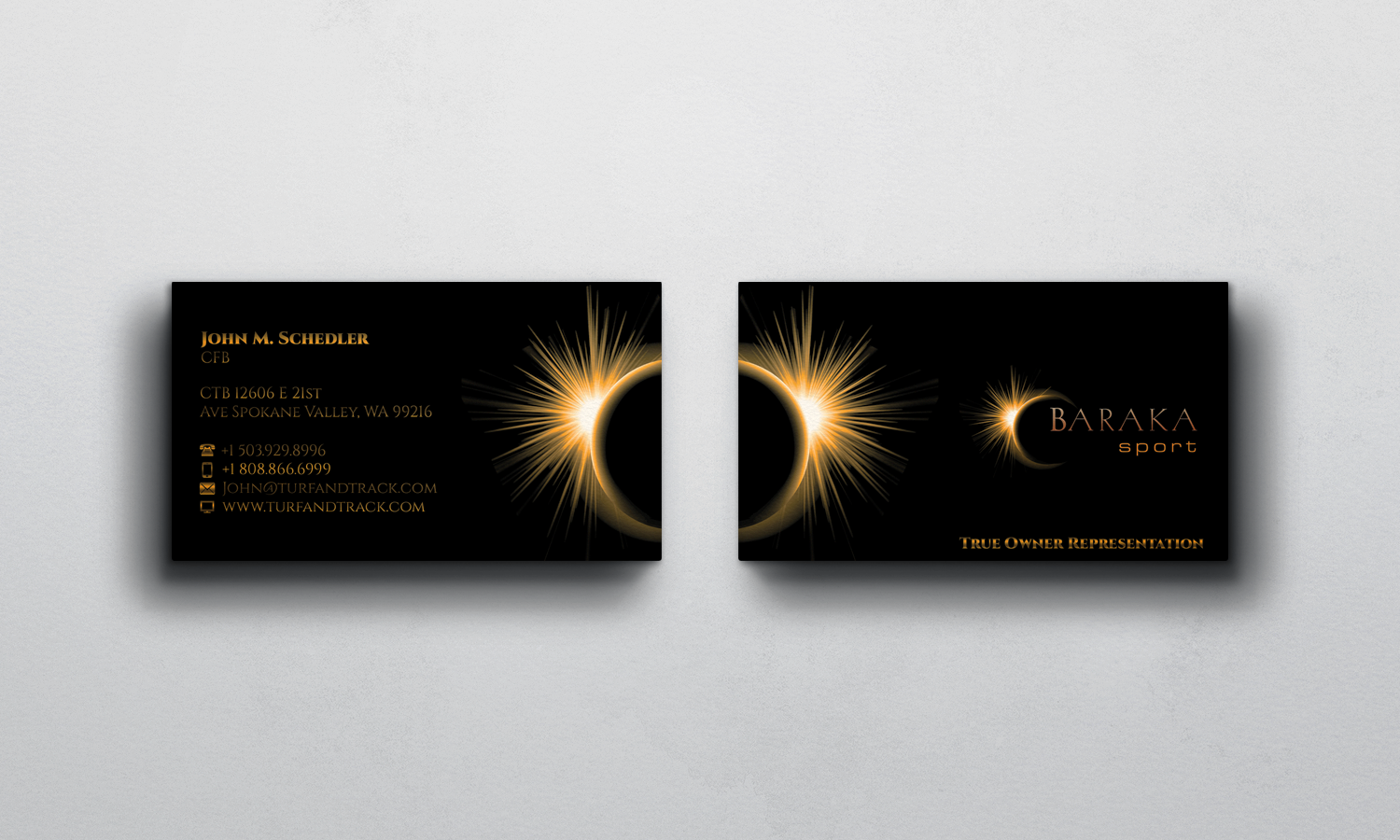 Business Card Design by WebixBD for Baraka Sport | Design #5306388