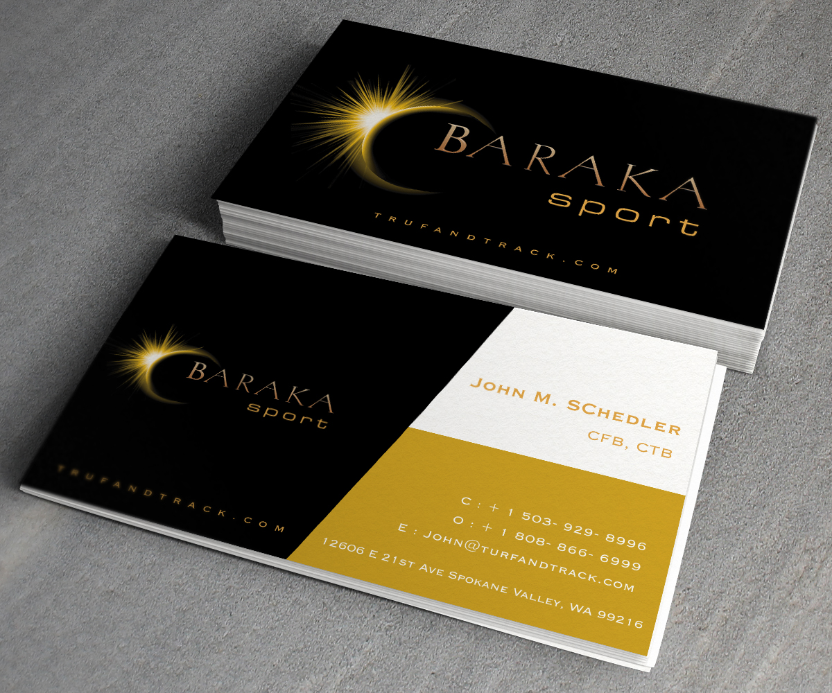 Business Card Design by toron00 for Baraka Sport | Design #5301453