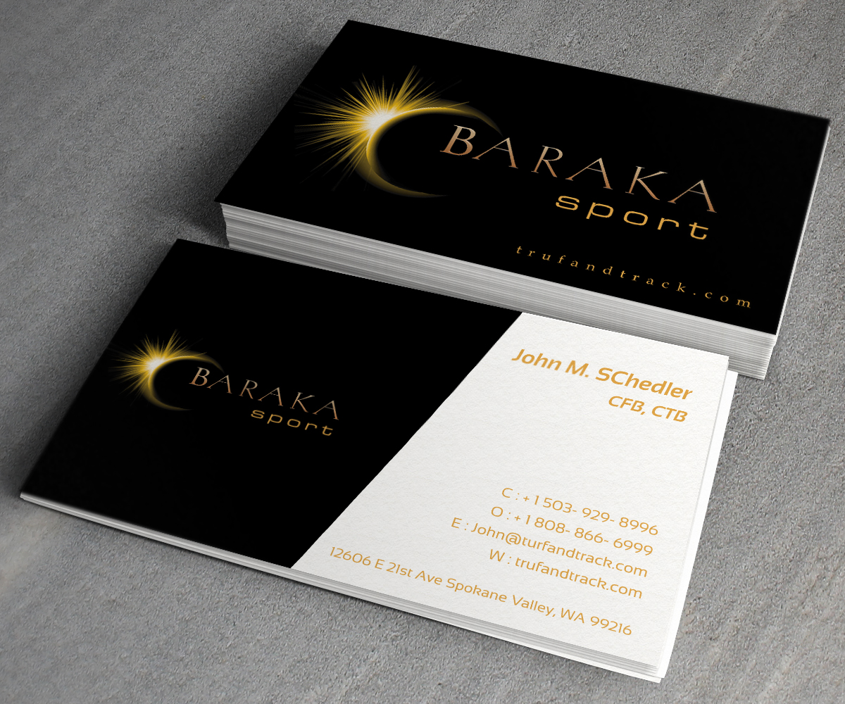 Business Card Design by toron00 for Baraka Sport | Design #5301475