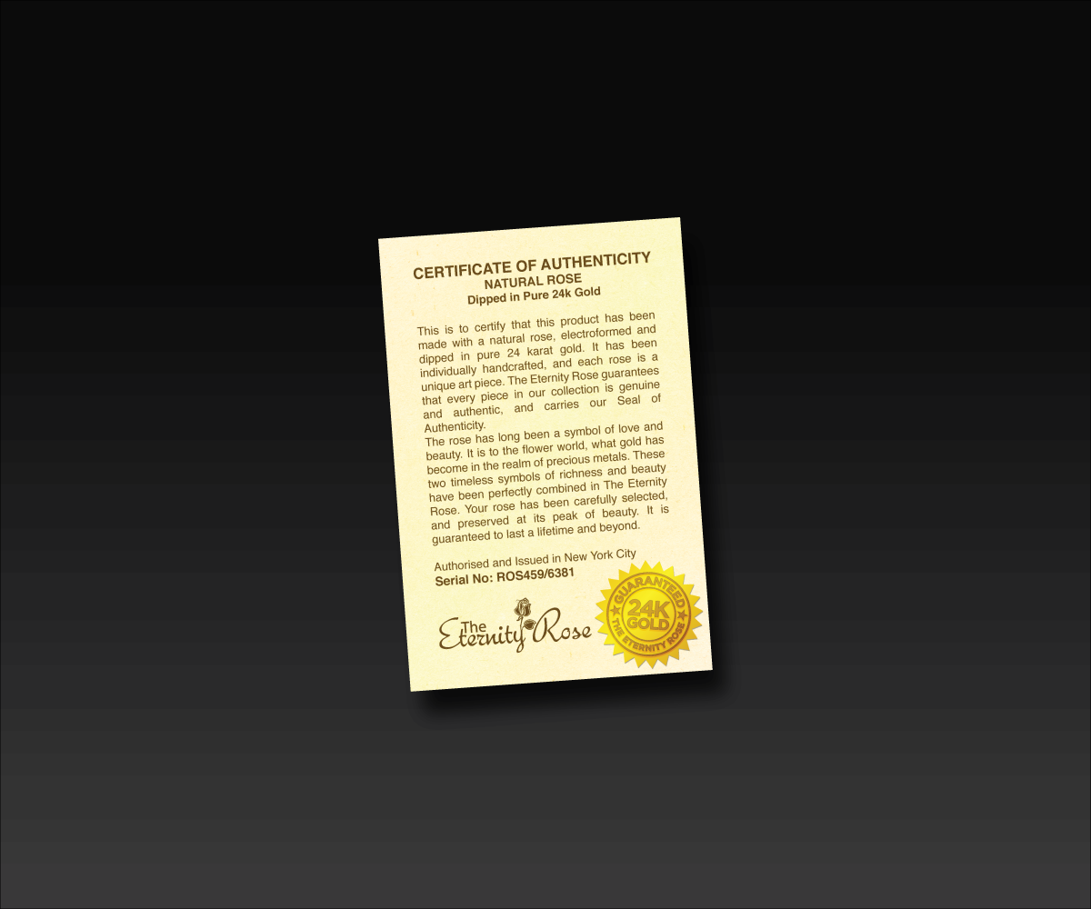 Diseño de Tarjeta por bogglins para The Eternity Rose Co | Diseño #5314019