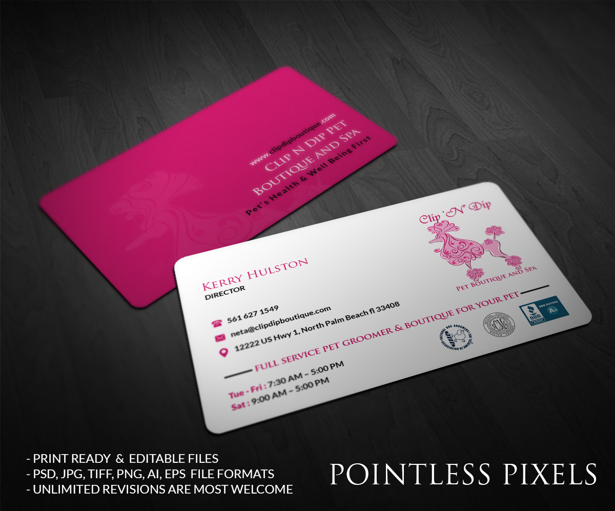 Design de Carte de Visite par Pointless Pixels India pour clip n dip | Design #5307298