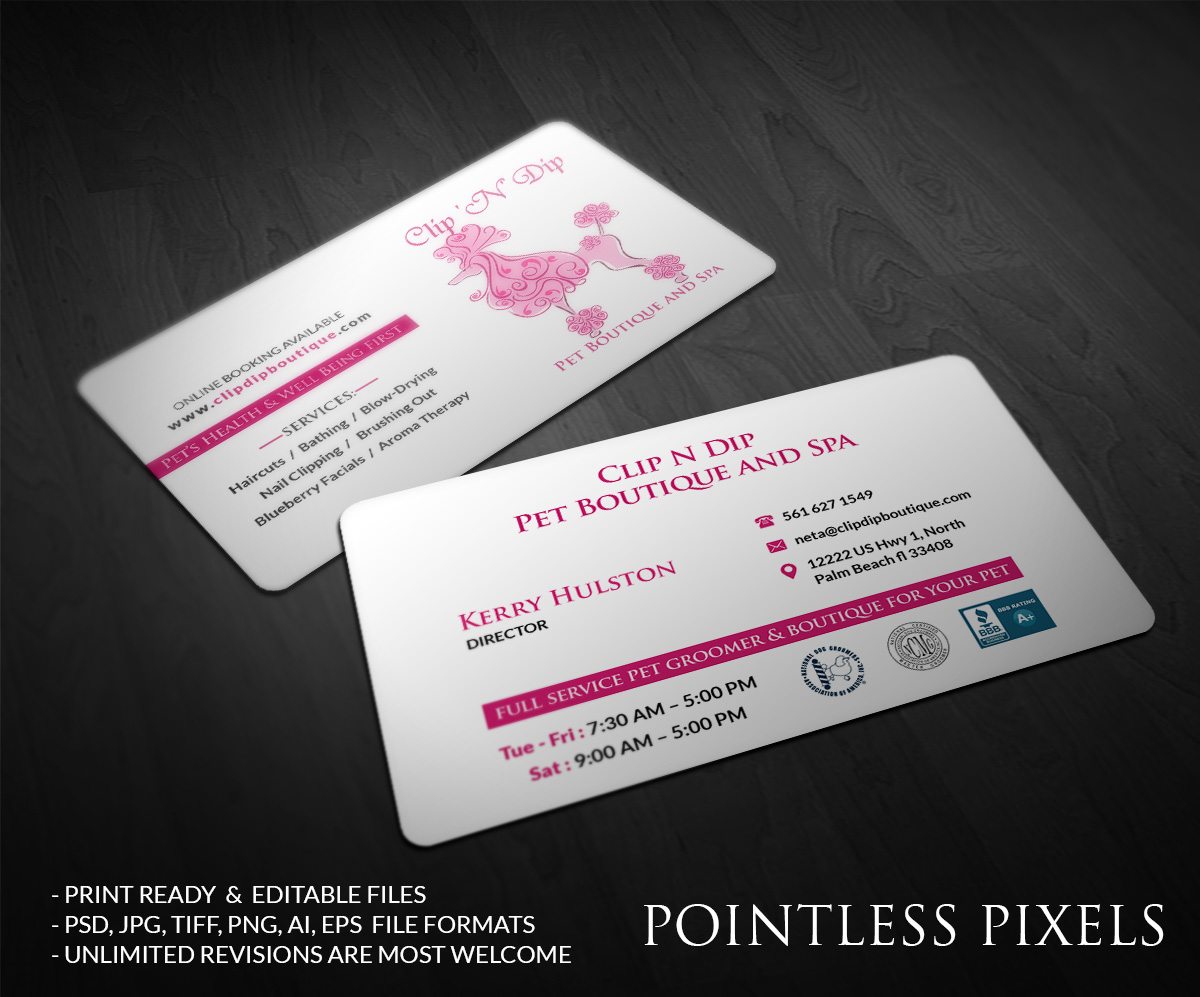 Design de Carte de Visite par Pointless Pixels India pour clip n dip | Design #5307494