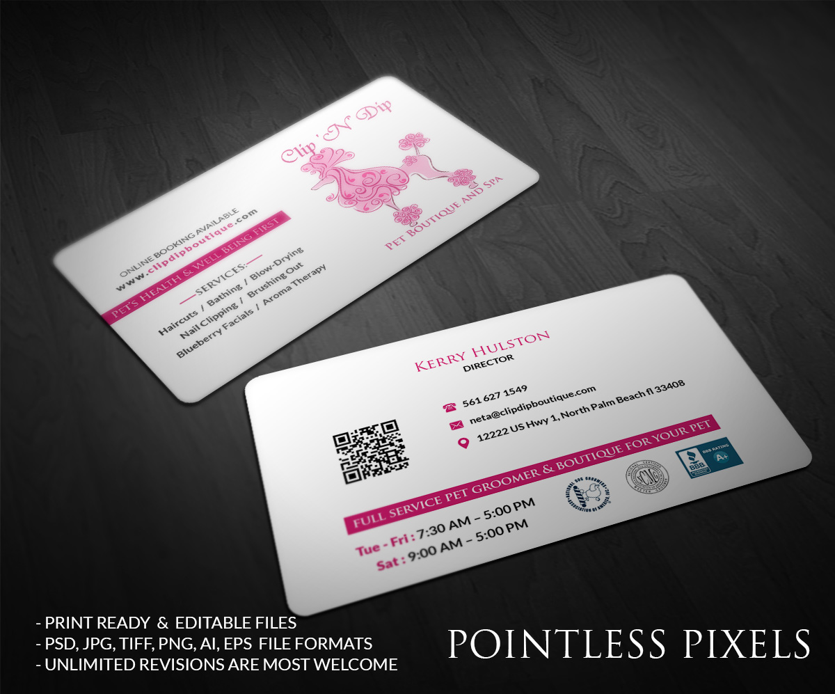 Design de Carte de Visite par Pointless Pixels India pour clip n dip | Design #5307509
