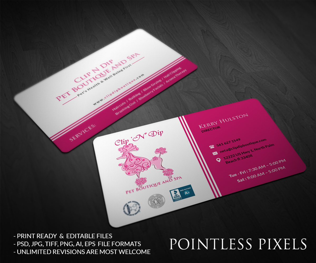 Design de Carte de Visite par Pointless Pixels India pour clip n dip | Design #5307512