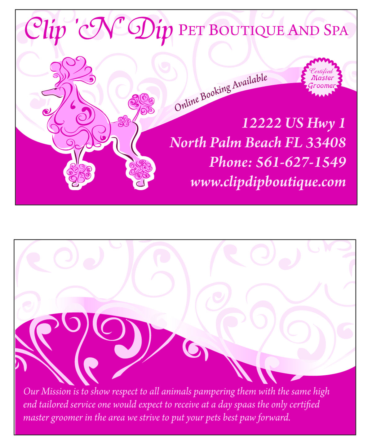 Business Card Design by only1flower for clip n dip | Design #5304279