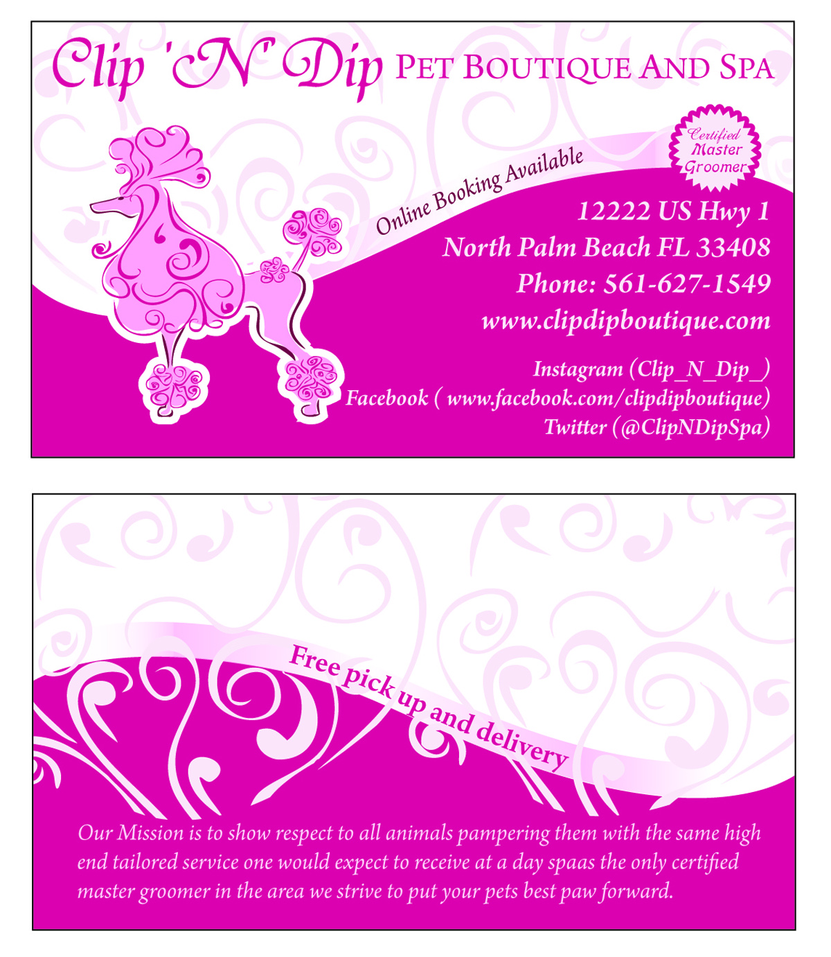 Design de Carte de Visite par only1flower pour clip n dip | Design #5313381