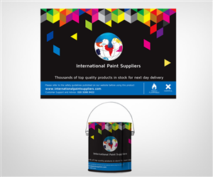 International Paint Suppliers requires a new Paint Tin Label Design! | Sticker Design by Khoo