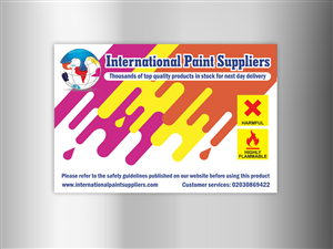 International Paint Suppliers requires a new Paint Tin Label Design! | Sticker Design by The Freelance Designer