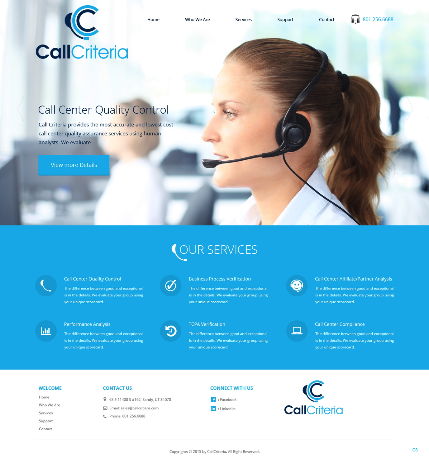Design de Page d'Accueil par pb pour Call Criteria | Design #5368233