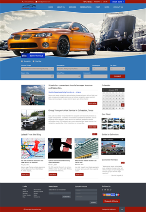 Galveston Express - New Website for a New Airport Shuttle Service to Cruise Ship Port | Web-Design von Da Miracle