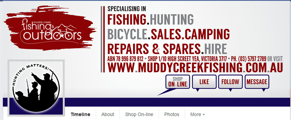 Facebook Design by MangKepweng for Muddy Creek Fishing & Outdoors | Design #5331308