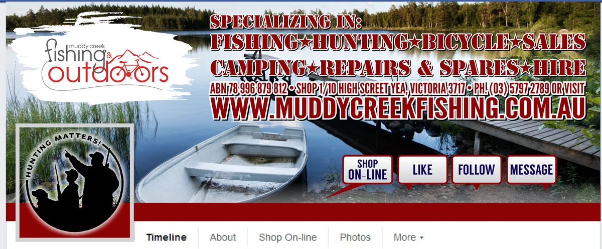 Facebook Design by MangKepweng for Muddy Creek Fishing & Outdoors | Design #5344511