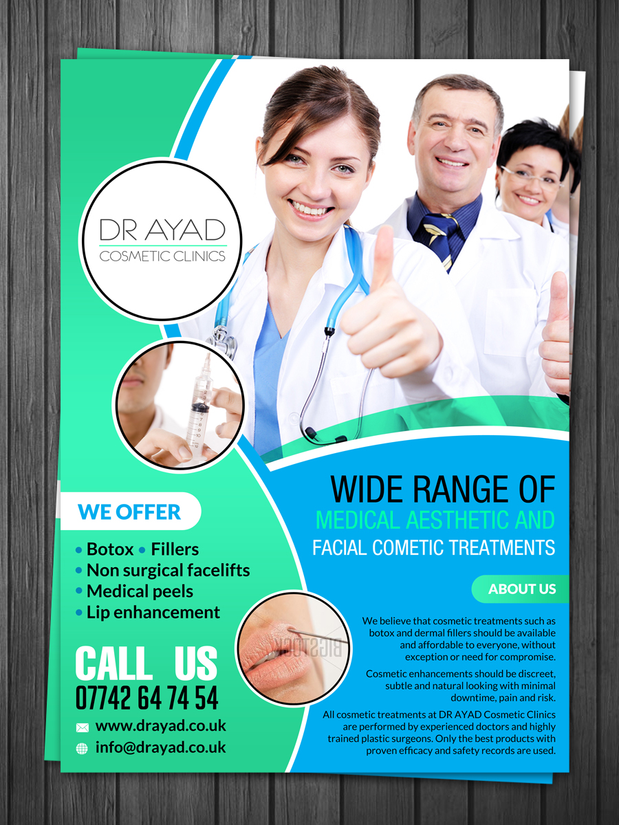 Flyer-Design von debdesign für DR AYAD Cosmetic Clinics | Design #5314892
