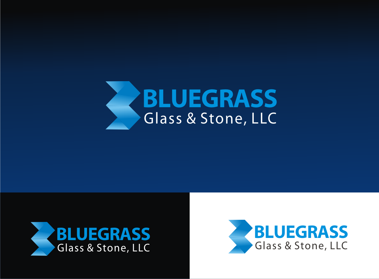Logo Design by Blueberry for Bluegrass Glass & Stone, LLC | Design #1522044