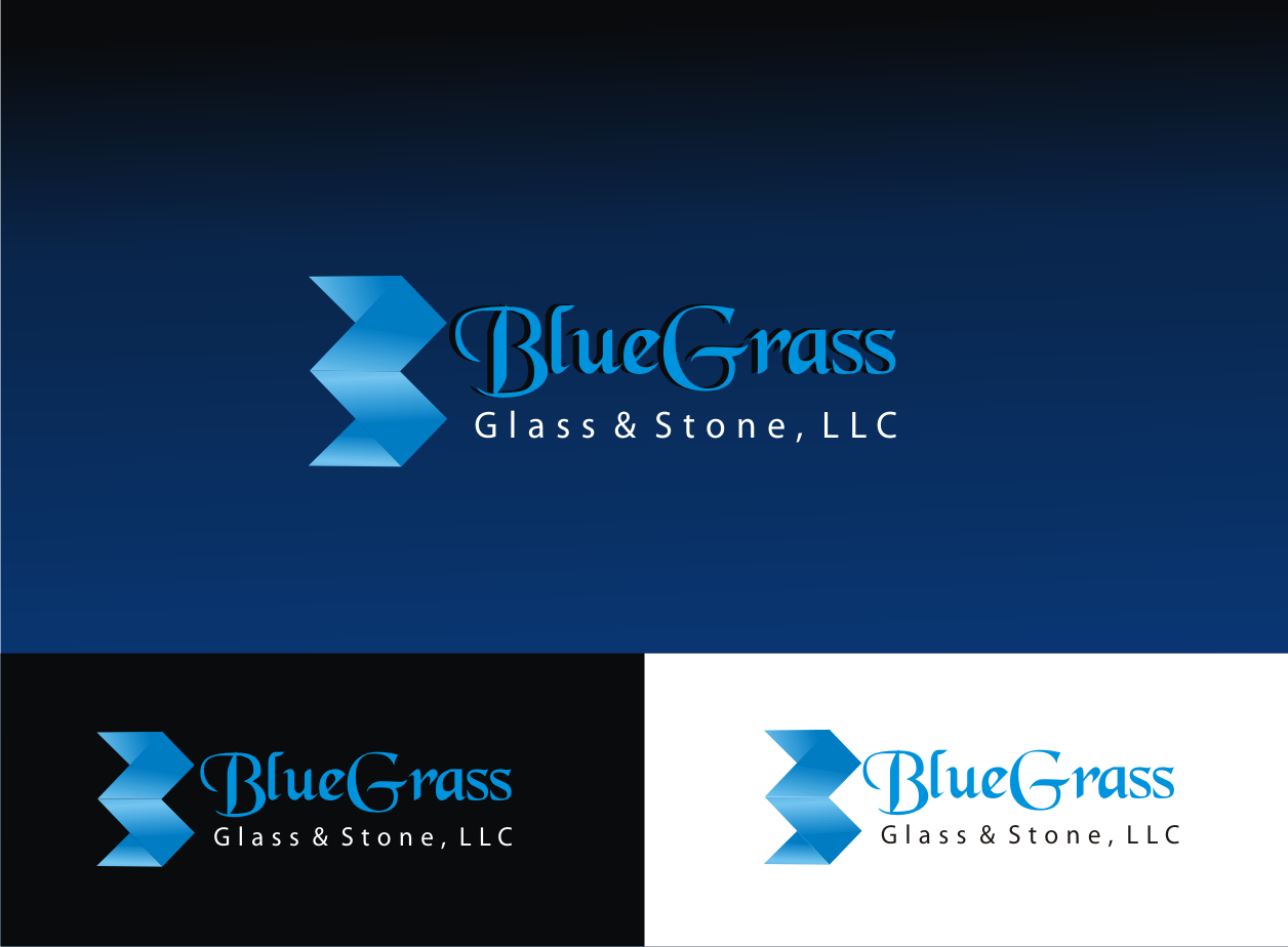 Logo Design by Blueberry for Bluegrass Glass & Stone, LLC | Design #1522050