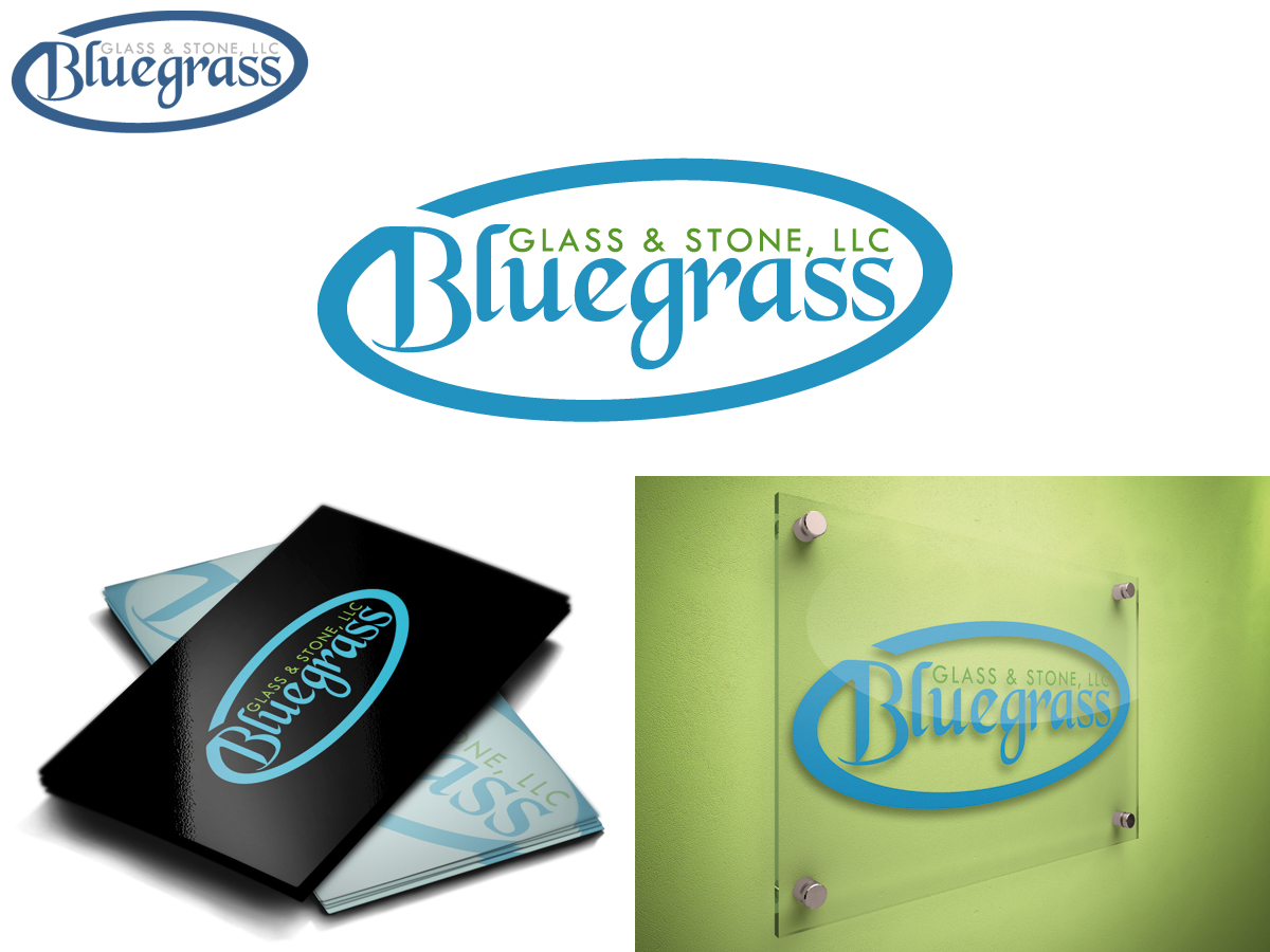 Logo Design by MIM design for Bluegrass Glass & Stone, LLC | Design #1499998