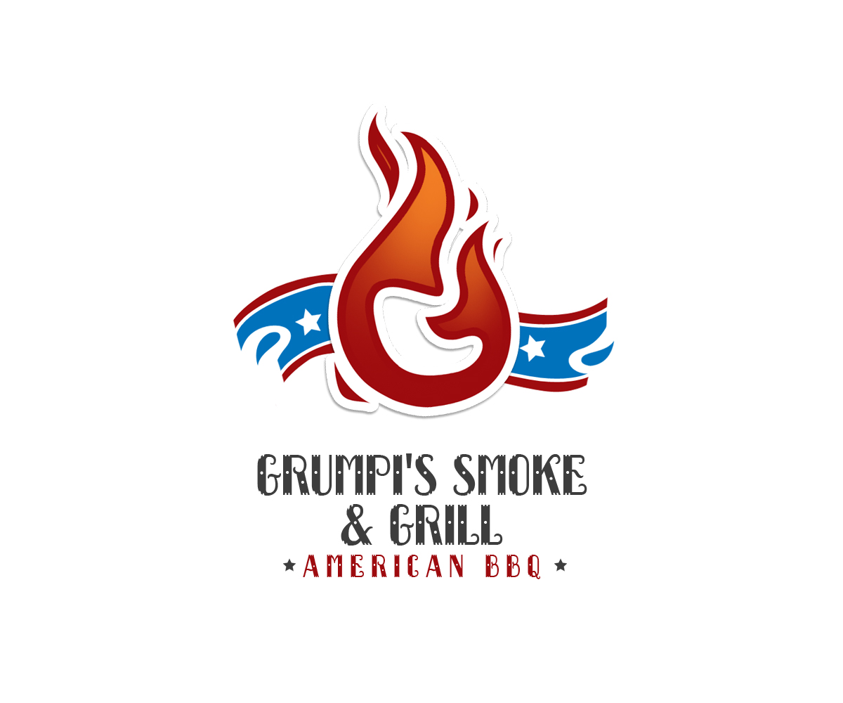 Logo Design by dongkrak studio for Grumpi''s Smoke & Grill | Design #5312081