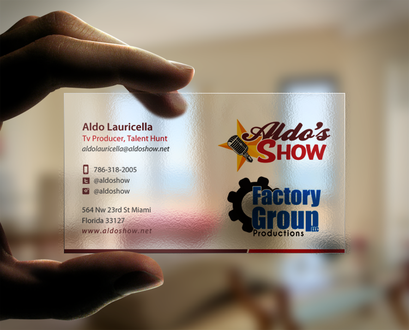 Design de Carte de Visite par pixelfountain pour AldoShow | Design : #5331010