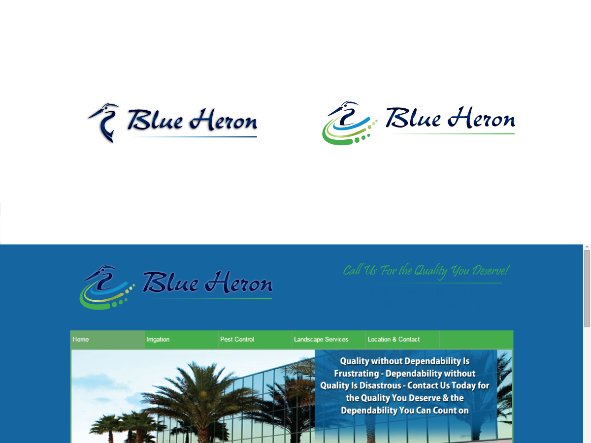 Logo Design by Rabbit for Blue Heron | Design #5313396
