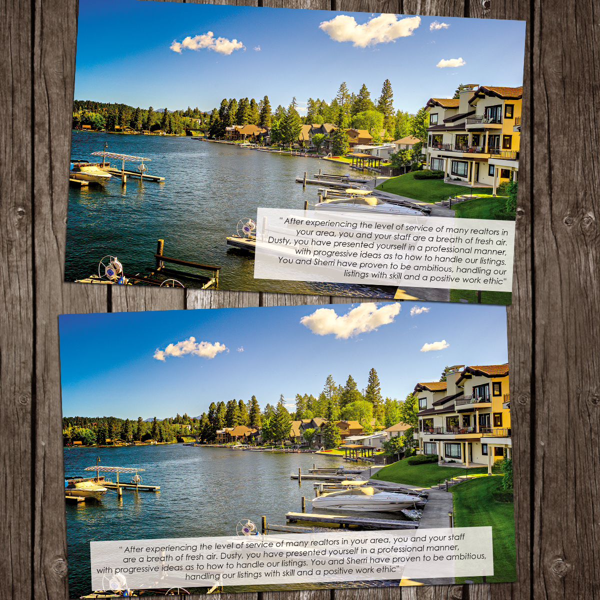 Postcard Design by Ælx for Flathead Lake Land & Home | Design #5391389
