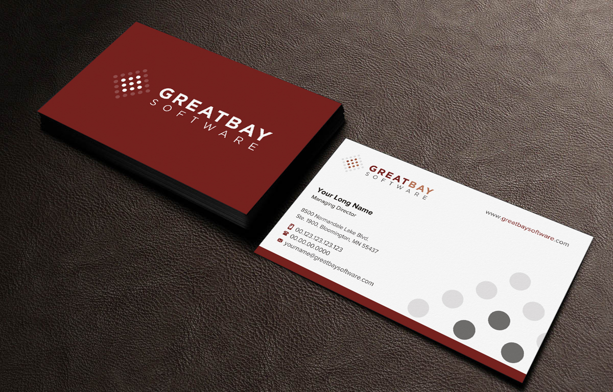 Business Card Design by INDIAN_Ashok for Great Bay Software | Design #5315523