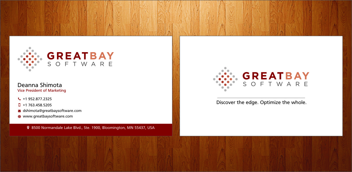 Business Card Design by Poonam Gupta for Great Bay Software | Design: #5380069