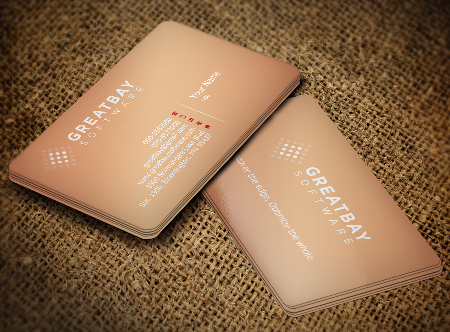 Diseño de Tarjeta de Presentación por Lanka Ama para Great Bay Software | Diseño #5316836