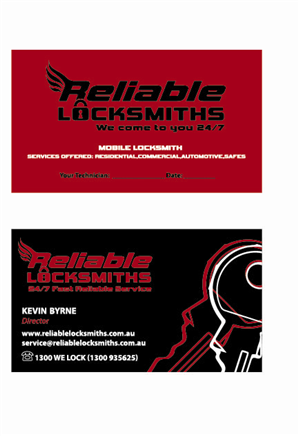 Business Card Design by john.b_3189 for reliable locksmiths | Design: #5313906