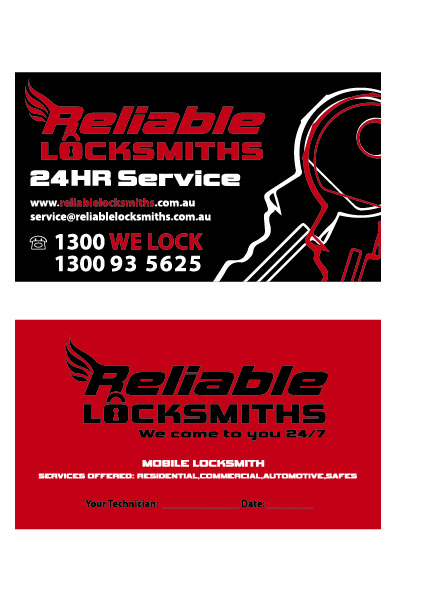 Business Card Design by john.b_3189 for reliable locksmiths | Design #5329421