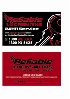 Business Card Design by john.b_3189 for reliable locksmiths | Design: #5329421