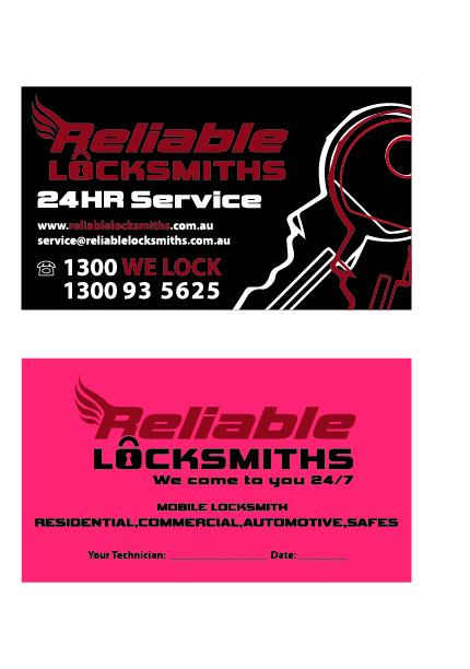 Business Card Design by john.b_3189 for reliable locksmiths | Design #5380510