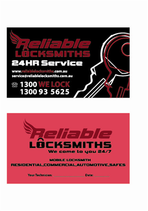 Business Card Design by john.b_3189 for reliable locksmiths | Design: #5380510