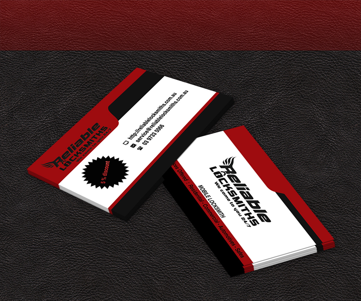Business Card Design by Matrix5 Creative for reliable locksmiths | Design #5358370