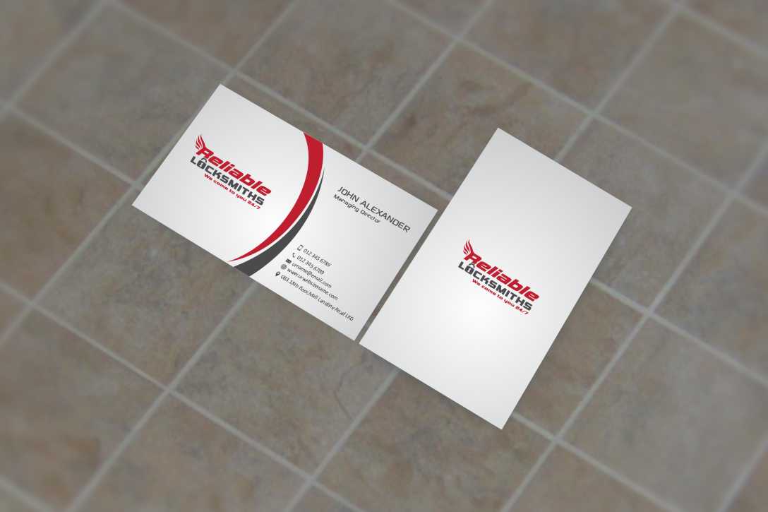 Diseño de Tarjeta de Presentación por szabist para reliable locksmiths | Diseño #5351112