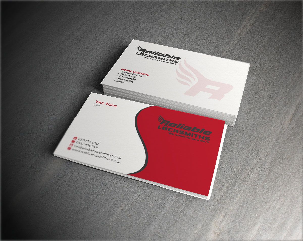 Business Card Design by Verified artistry (Design garden) for reliable locksmiths | Design #5340680