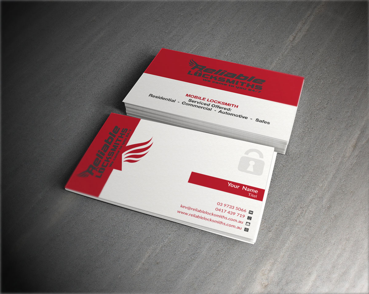 Business Card Design by Verified artistry (Design garden) for reliable locksmiths | Design #5340690