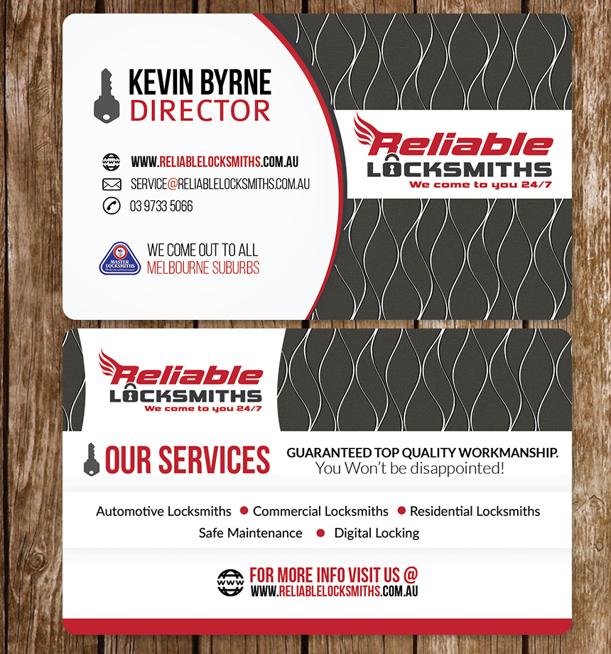 Business Card Design by rex-designs for reliable locksmiths | Design #5314099